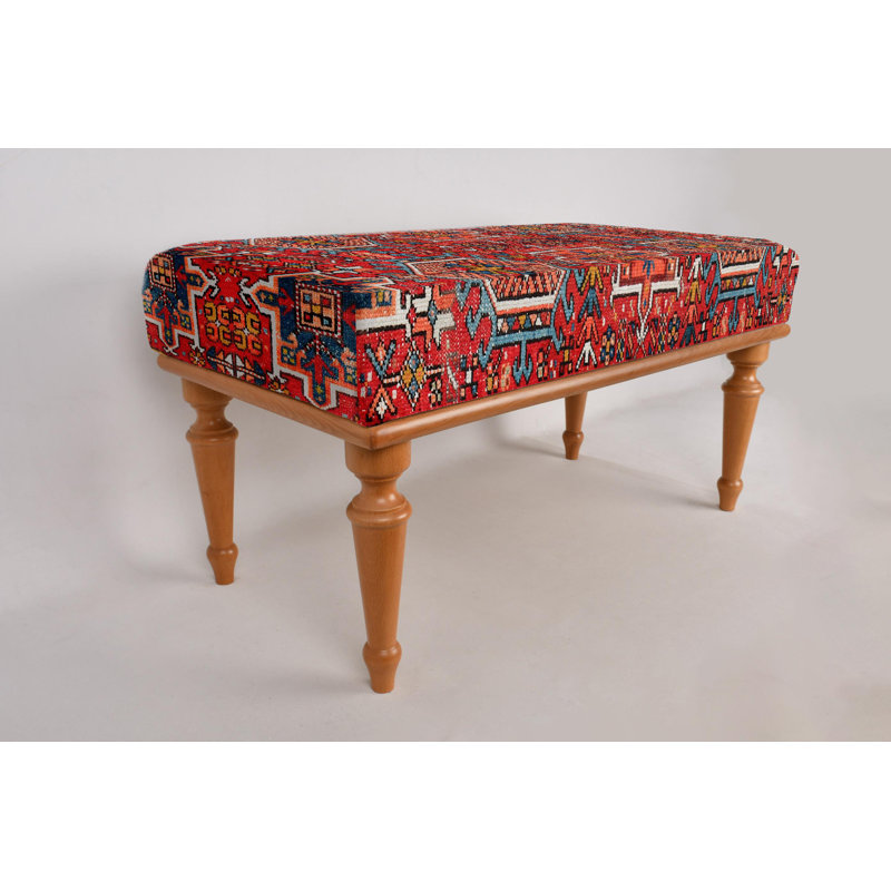 Motif géométrique, banc de bureau, banc de repose-pieds, banc rembourré, banc de tapis turc, banc Kilim, banc de décoration intérieure, banc fabriqué à la main