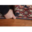 Tapis de couloir turc floral bleu marine / rouge / ivoire / vert clair noué à la main de conception unique 2 pi 11 po x 11 pi 8 po Ziegler