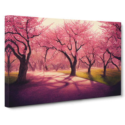 Breathtaking Cherry Blossom Trees - Wrapped Canvas