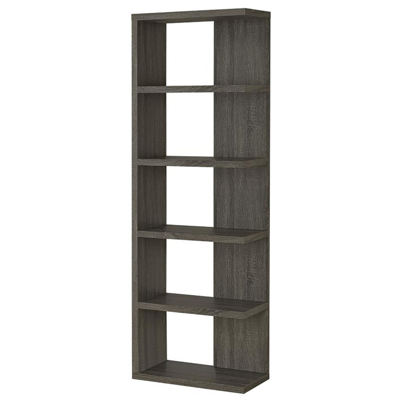 Bibliothèque élégante et fonctionnelle à 5 tablettes pour rangement organisé et présentation décorative