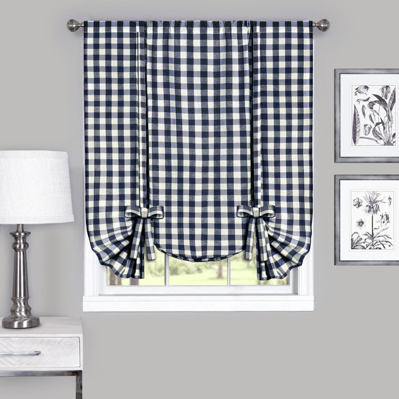 Belgr Cotton Blend Room Darkening Curtain Single Panel, Navy