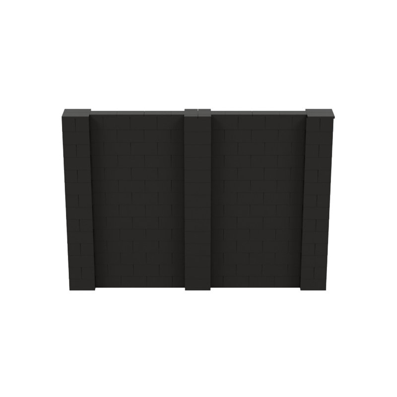Ensemble mural de blocs géants 7 'T, H 84 po x l 120 po x P 12 po, Noir