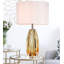 Cognac Simple Clear Tinted Bronze Glass Lamp
