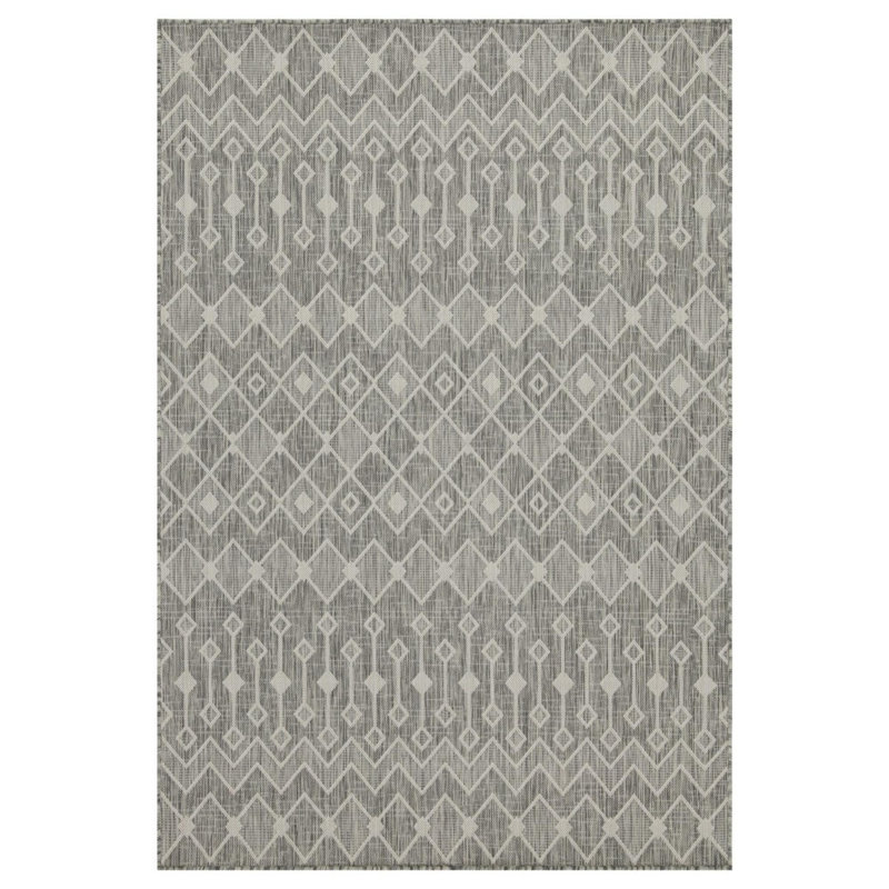 Tapis argenté intérieur / extérieur Sunshine, Rectangle 5 pi 3 po x 7 pi 3 po