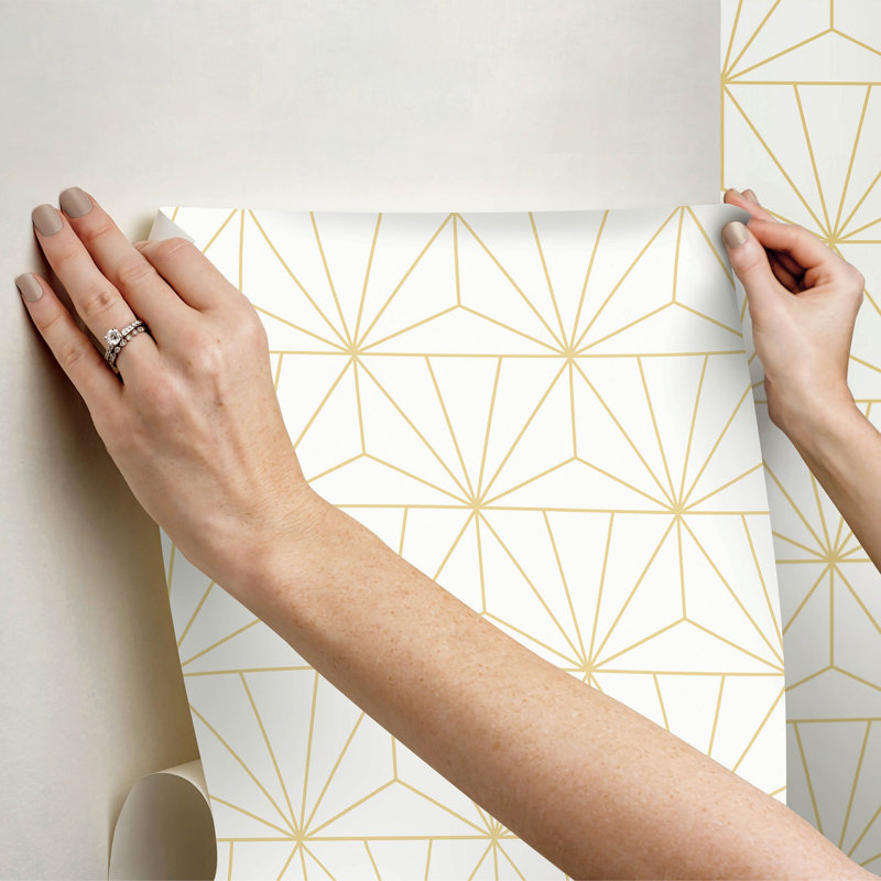 Geometric Gold Standard Peel and Stick Wallpaper