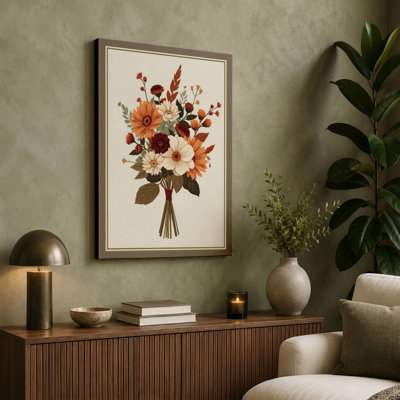 Tied Floral Bouquet Botanical - Wrapped Canvas