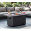 Grande table de foyer d'extérieur au propane avec couvercle et roches de lave de 40 po SUNJoy