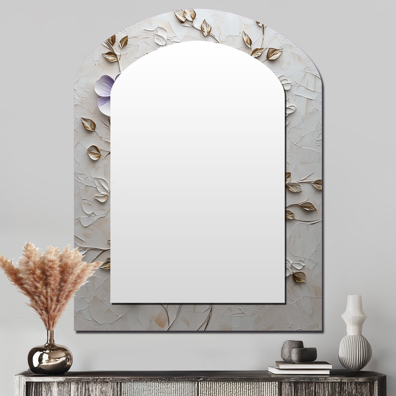 Miroir mural mauve traditionnel lilas mauve, 43 po x 33 po