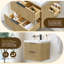 Noren 24" Wall-mounted Single Bathroom Vanity with White Artificial Drop-in Sink without Mirror