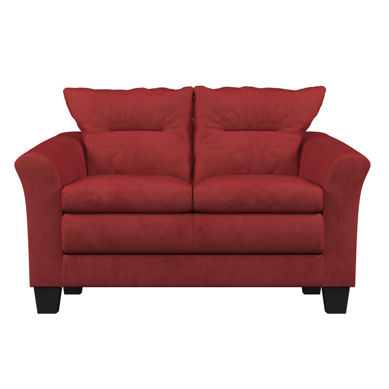 Minhal Upholstered 60'' Loveseat, Bulldozer Burgundy