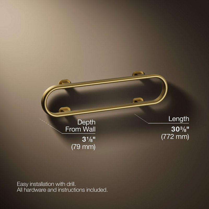 Belay Grab Bar Loop, Brushed Brass