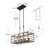 Christasia 5 - Light Iron Dimmable Kitchen Island Square / Rectangle Chandelier