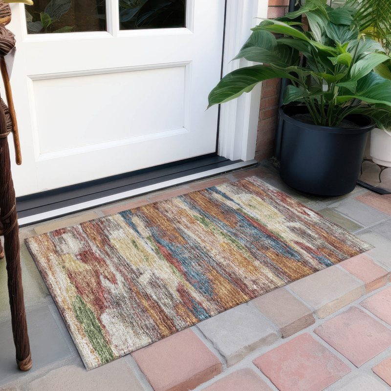 Aleighna Area Rug with Non-Slip Backing, Rectangle 1'8" x 2'6"