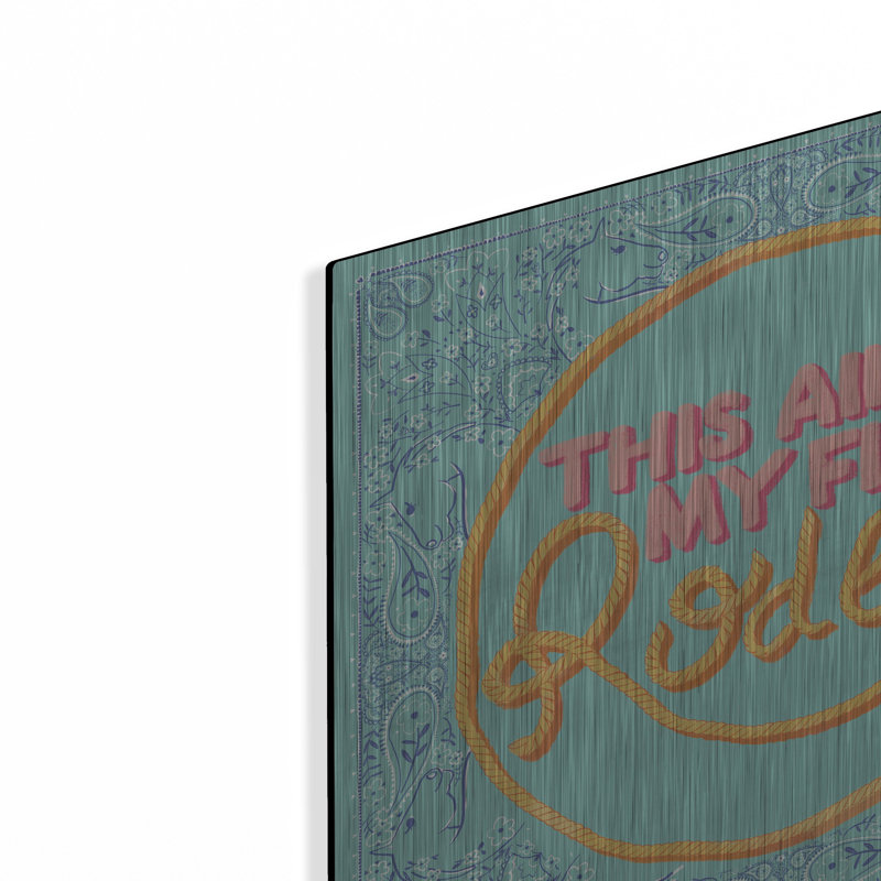 Art mural en métal «This Ainnt My First Rodeo» par Rachel Hallquist, H 12 po x l 12 po