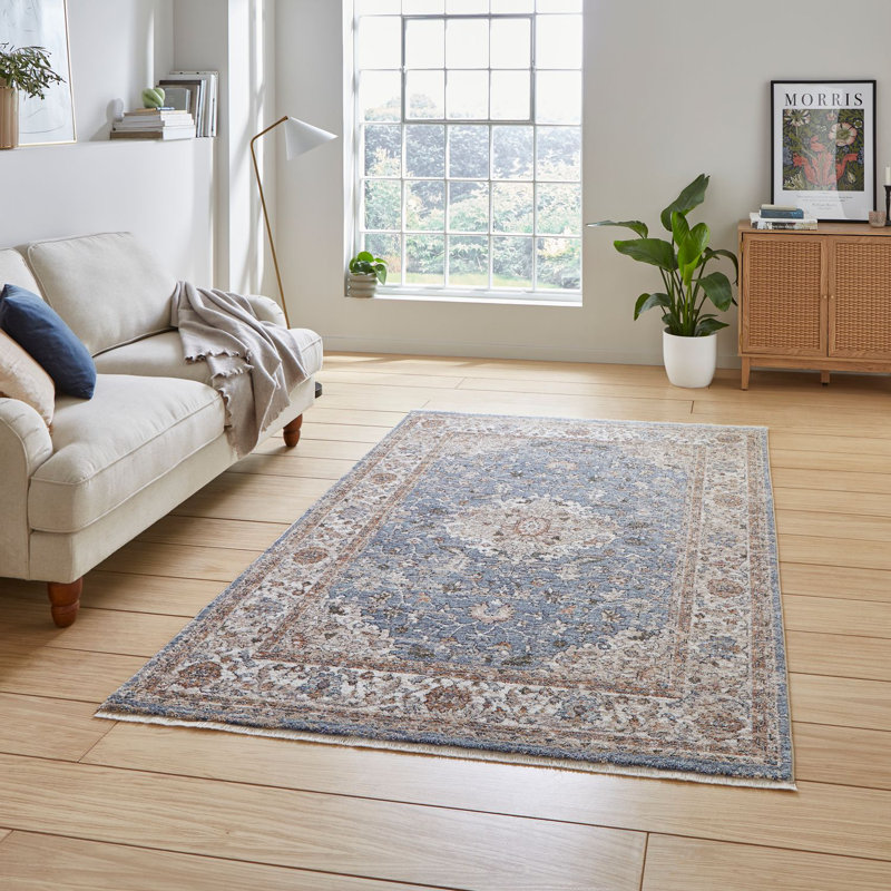 Vintage area rug Machine Woven Rectangle Blue, Rectangle 120 x 170cm