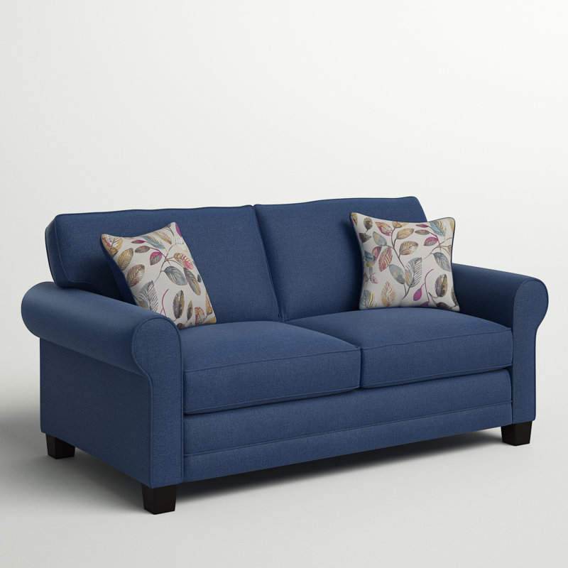 Langenfeld Upholstered 76'' Sleeper Sofa, Jitterbug Denim