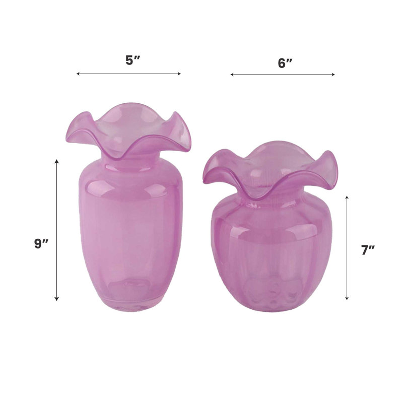 Vase de table Derizzo, Mauve