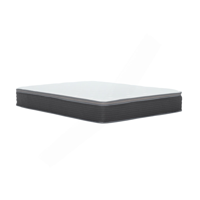 Plush Hybrid Mattress In A Box, Pocket Spring And Gel-Infused Memory Foam Mattress, Pressure Relief, Cooling Technology, 12"