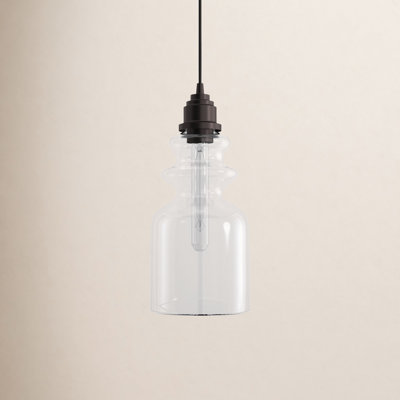 Cicely Single Light Glass Dimmable Pendant