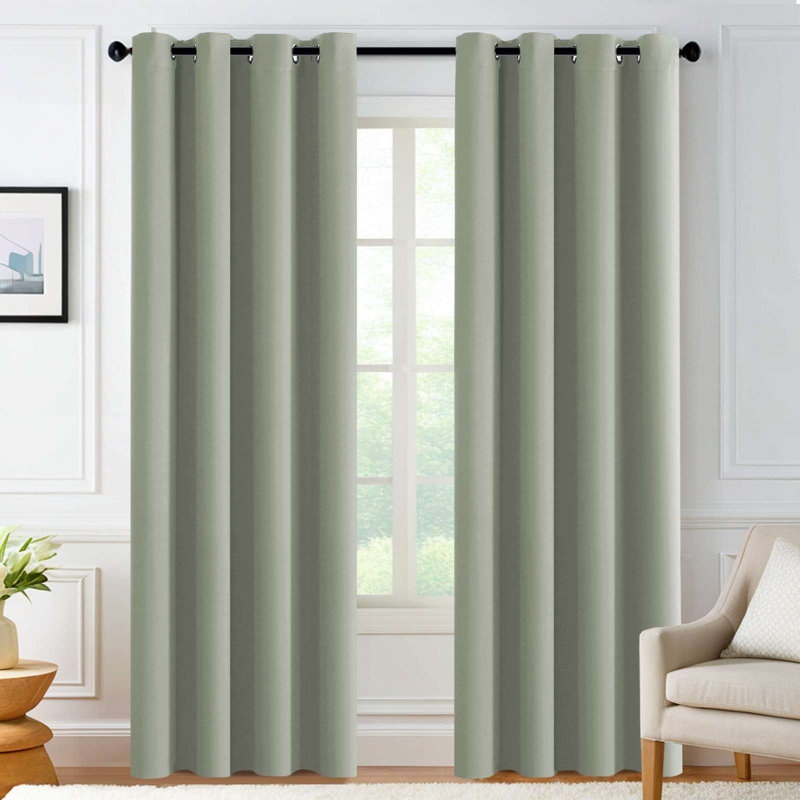 Curtains for Bedroom/Living Room 2 Panels Set - Thermal Insulated Room Darkening Grommet Top Curtains, 52" W x 108" L