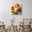 Décoration murale classique de père Noël avec lanterne et branche de pin - impression sur toile encadrée-454653072-454653075