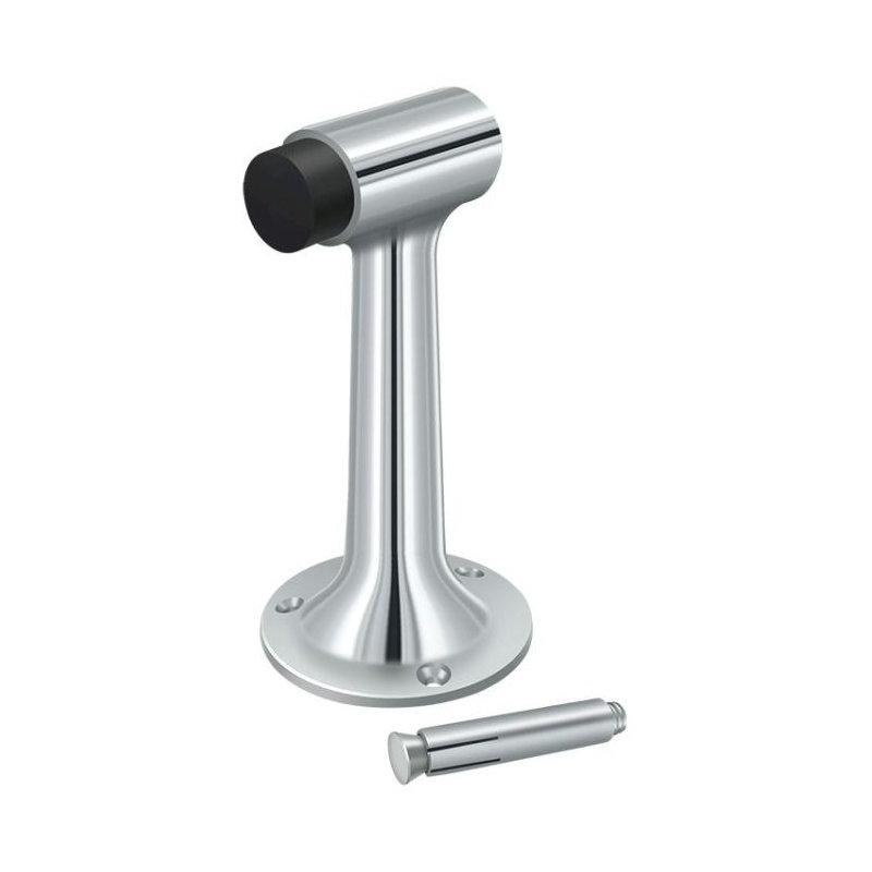Door Stop, Polished Chrome