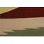 Tapis gris / jaune / rouge en laine à motif abstrait fait à la main 5 pi 11 po x 9 pi Madee