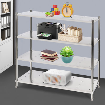 4 Tier Stainless Steel Adjustable Shelving