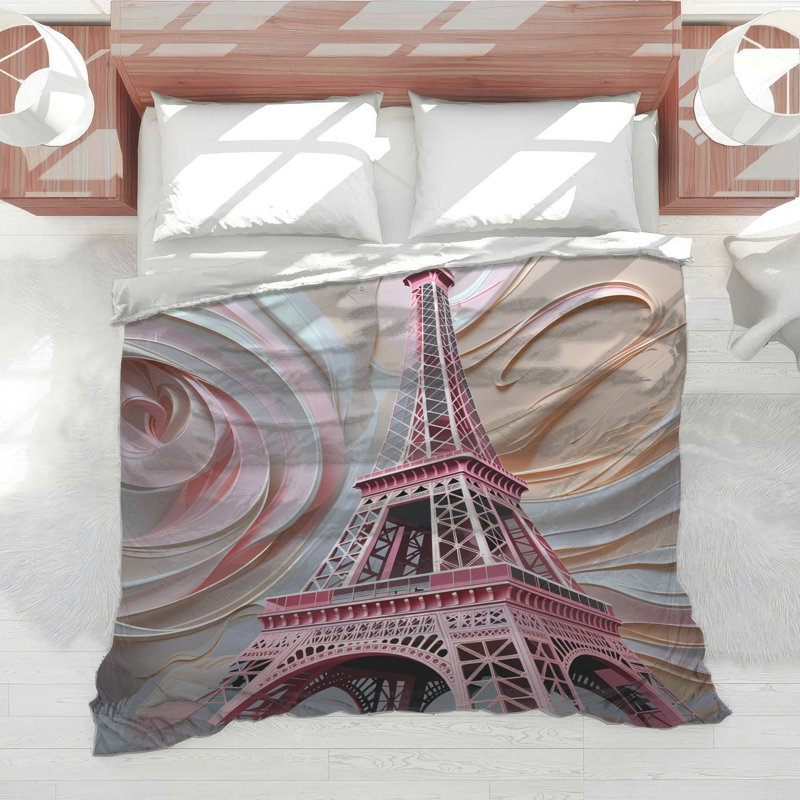 Eiffel Tower Bedding Architecture Comforter Modern, Twin