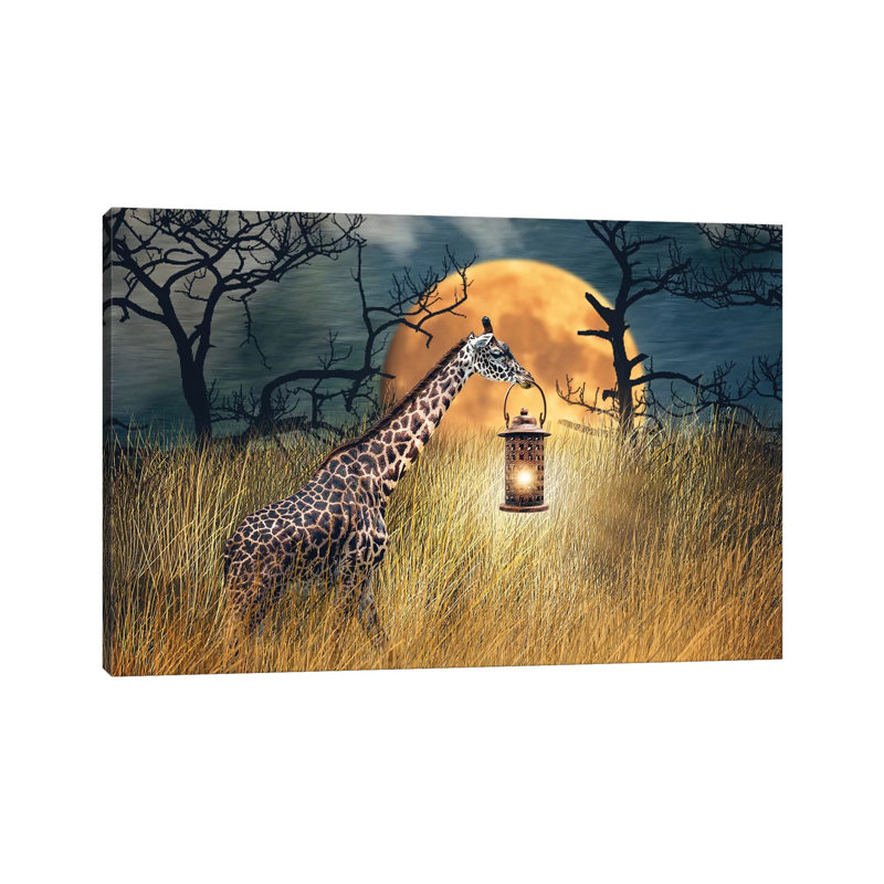 Moonlit Stroll by Karen Burke - Wrapped Canvas Print, 30.48 cm H x 45.72 cm W