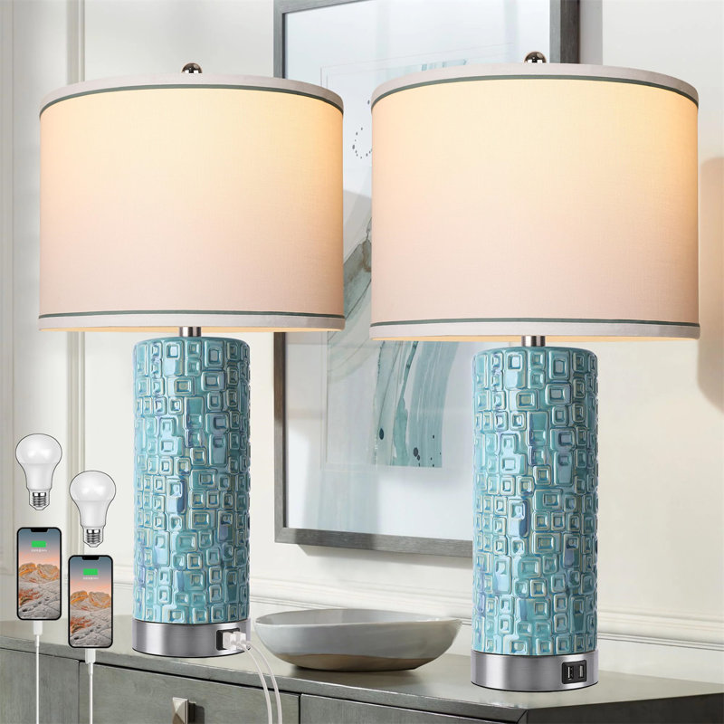 Lampe de table en métal USB