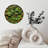 Moss Green Leaf Wall Clock