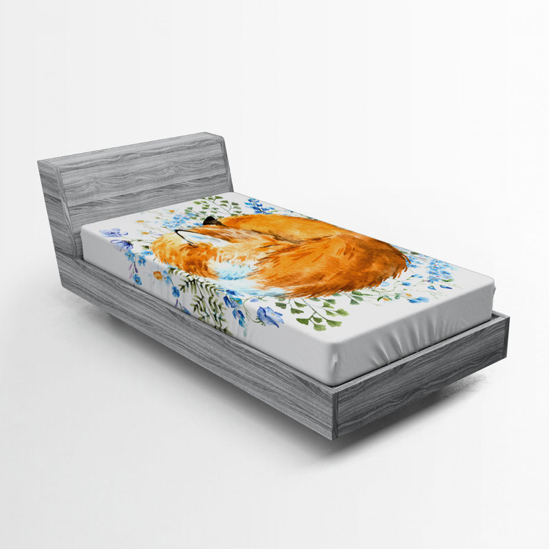 Microfiber Floral Fitted Sheet, Twin XL Fitted Sheet