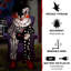 Clown de cirque effrayant Haunted Hill Farm Hartley le clown effrayant assis par Tekky, animée par le mouvement d'Halloween