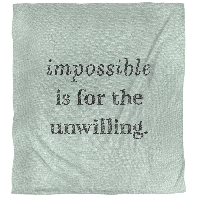 Housse de couette simple quote impossible, Housse de couette pour très grand lit, Vert / Noir