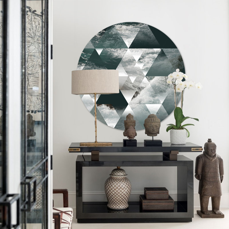 Kaleidoscope Ocean Waves - Unframed Graphic Art, 24" H x 24" W x 1.5" D, Aluminum
