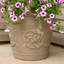 Pot de fleurs d'extérieur rond en polyrésine sable 19,5 "x 19,5" x 17,5 "Kehlani - Beige vieilli-1027226050-974002663