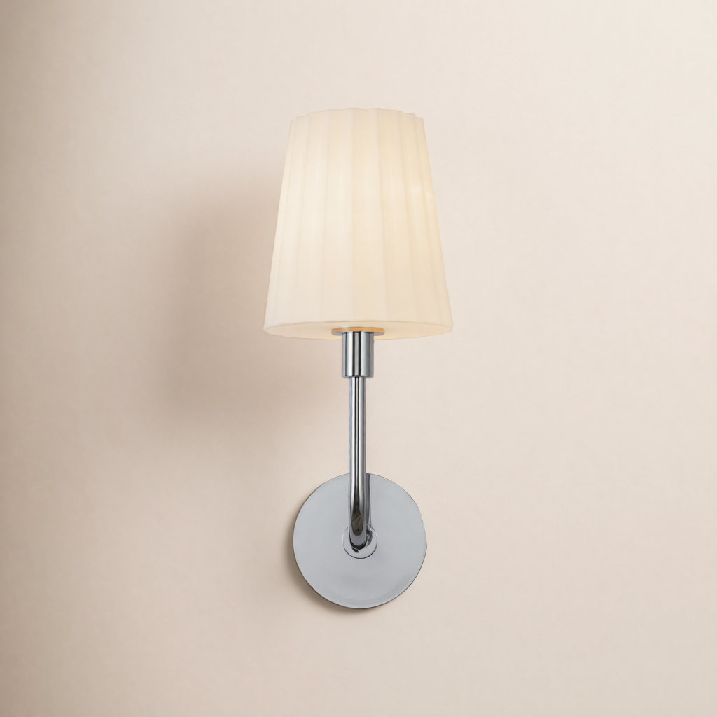Tindra Single Ribbed Bath Sconce, Chrome
