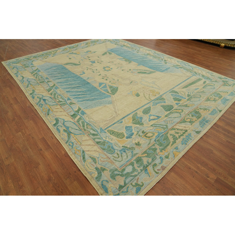 Tapis turc en laine fait à la main Oushak 9 x 12