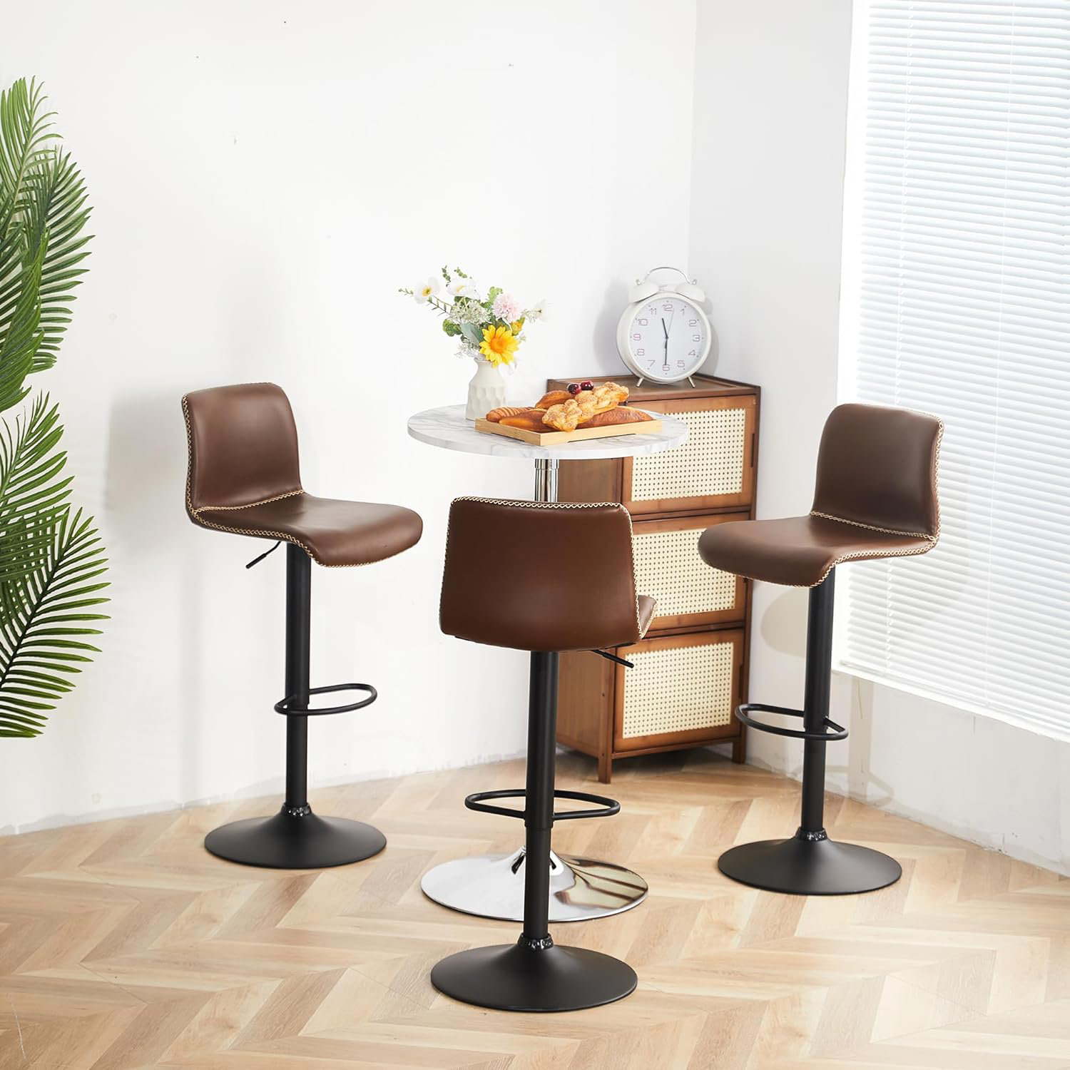 Leather Bar 24 Counter Height Bar Stools Solid Bar Stools AQO Bar