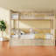 Lits gain d'espace avec rangement, lit simple en pin rustique pour chambre d'enfant-1887961033