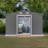 10X8 FT Outdoor Storage Shed,  Metal Foundation & Lockable Doors, Tool Shed For Garden, Patio, Backyard, Lawn-123375591-123375592