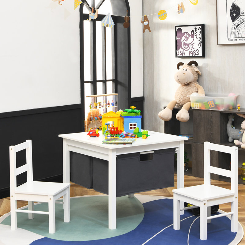 Ensemble de table d'activité et de chaises pour enfants 2-en-1 Harriet Bee