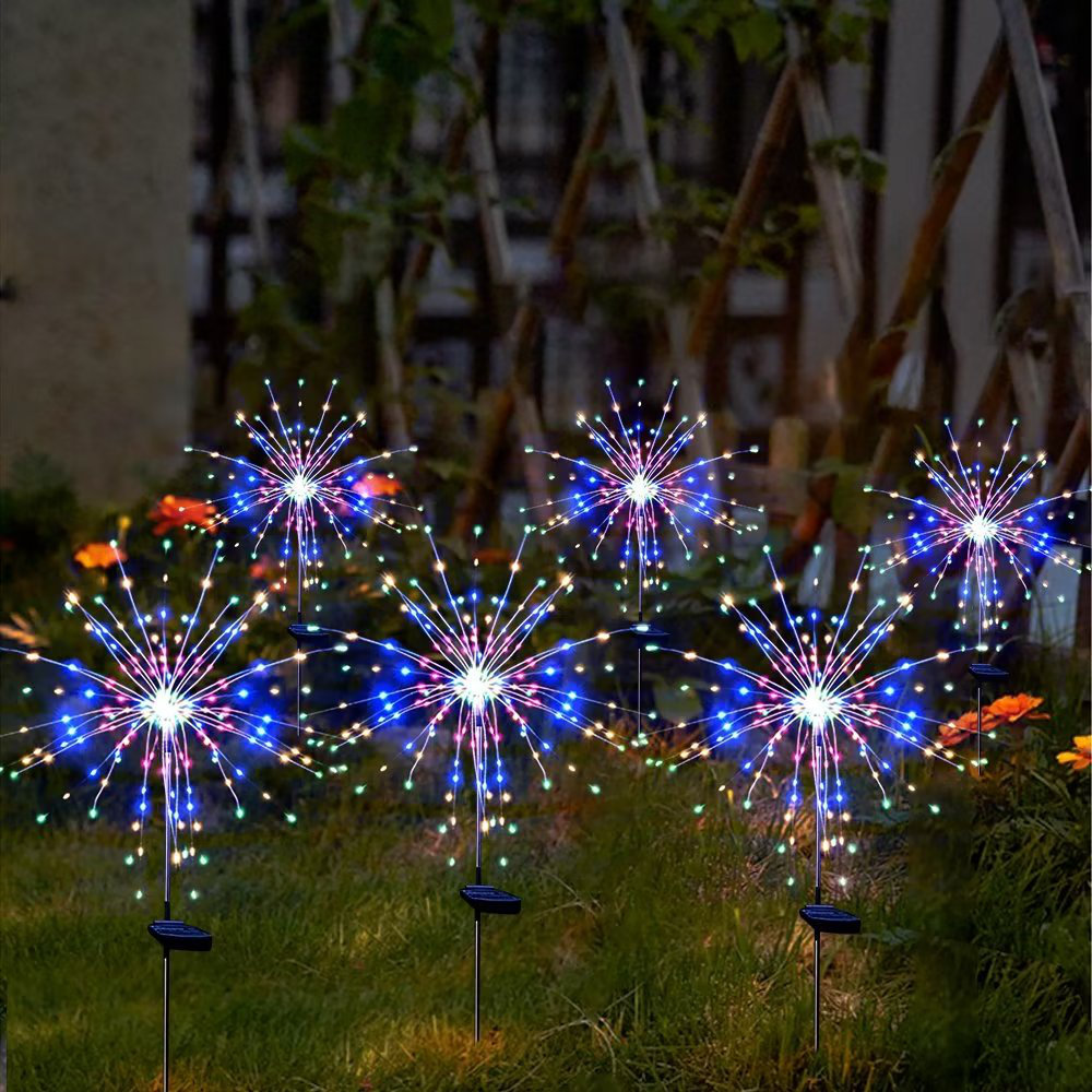 Genkent Solar Powered Integrated LED Firework Light Christmas Decorations  Outdoor Garden Waterproof Lights  Reviews Wayfair