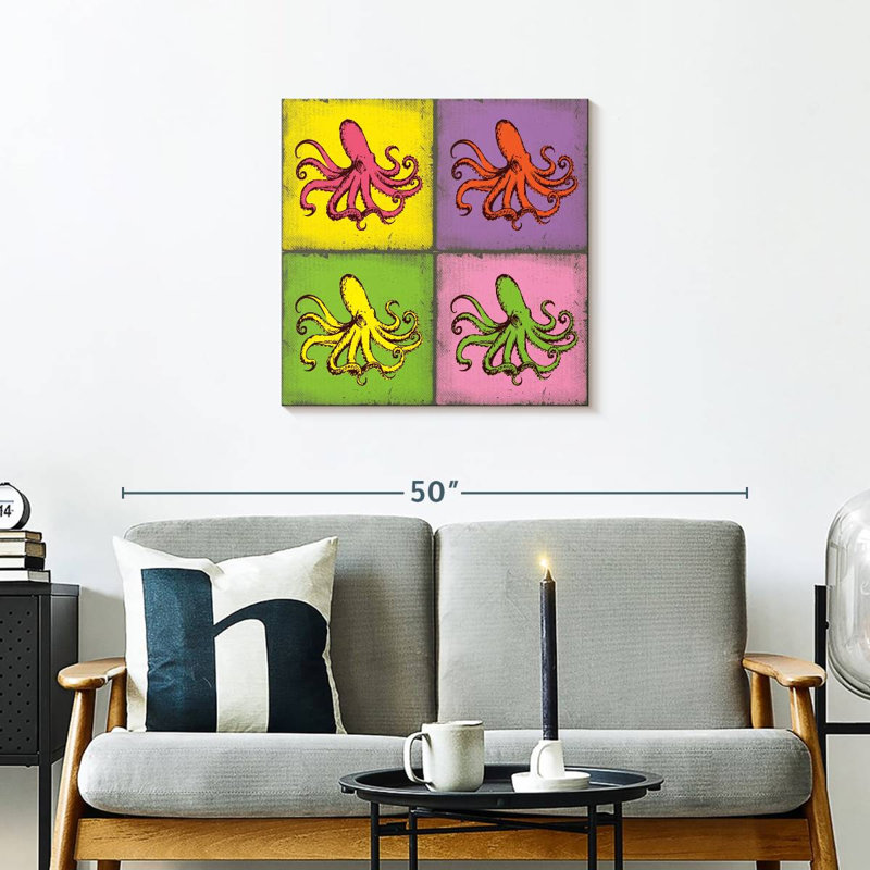 Pieuvre rétro Brampt, H 24 po x l 24 po