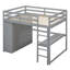 Lit mezzanine en bois avec garde-robe intégré-1450775420