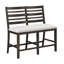Mobilier de salle à manger de style classique à finition espresso foncé à hauteur de comptoir et banc 1pc-2115990030