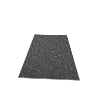 Tapis raffiné à motif raffiné gris