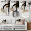 Noir, blanc et or Expression I - Art mural abstrait en métal-113370046