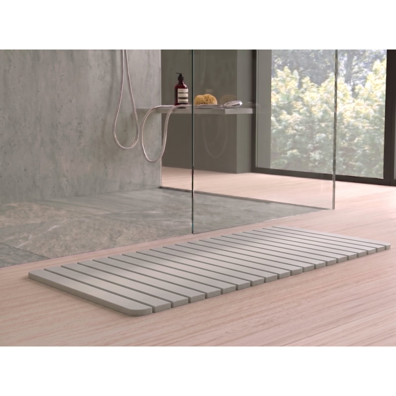 Tapis de bain Diatomite Stone, Très grand L 58 po x l 21 po, Gris